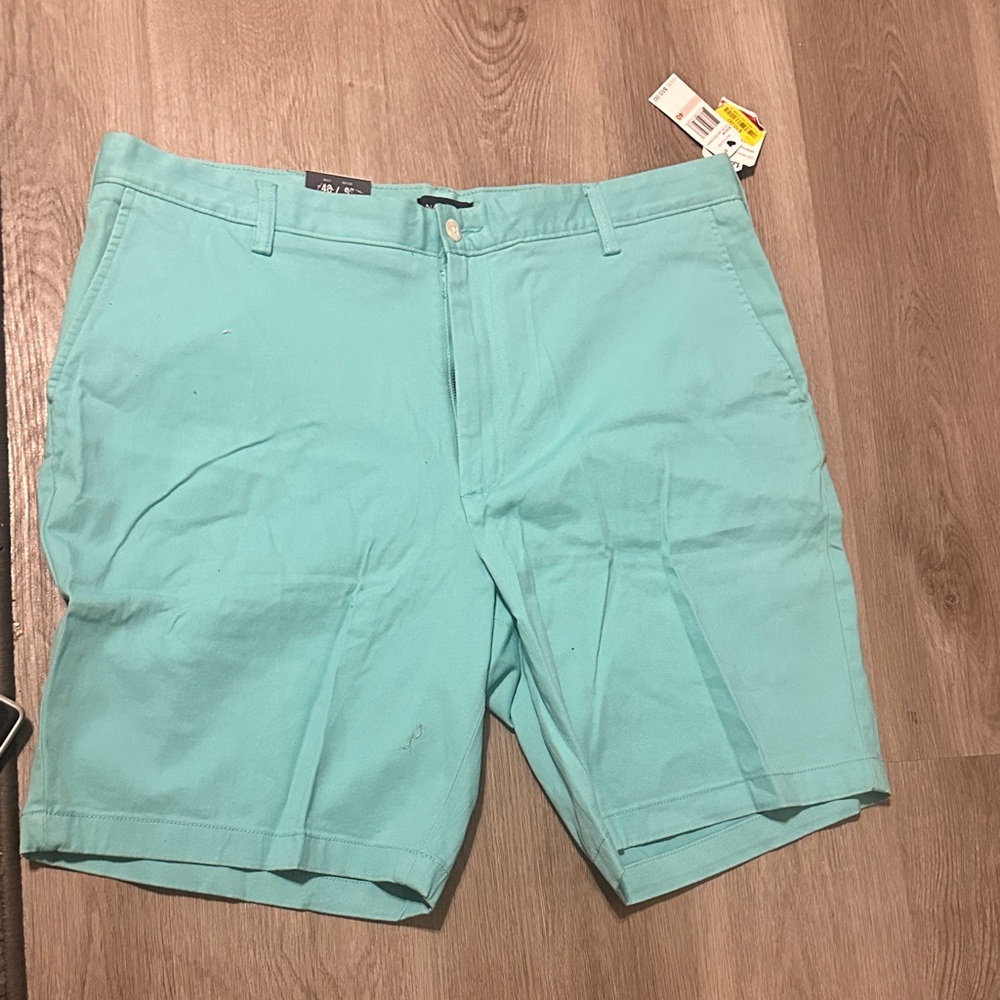 Nautica Men's Light Blue Flat Front Shorts